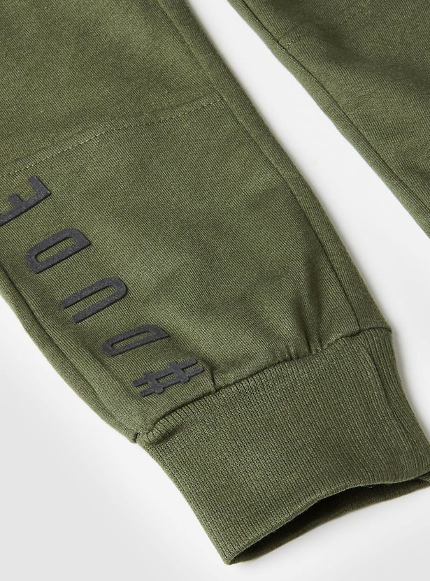 Boys Solid Drawstring Joggers