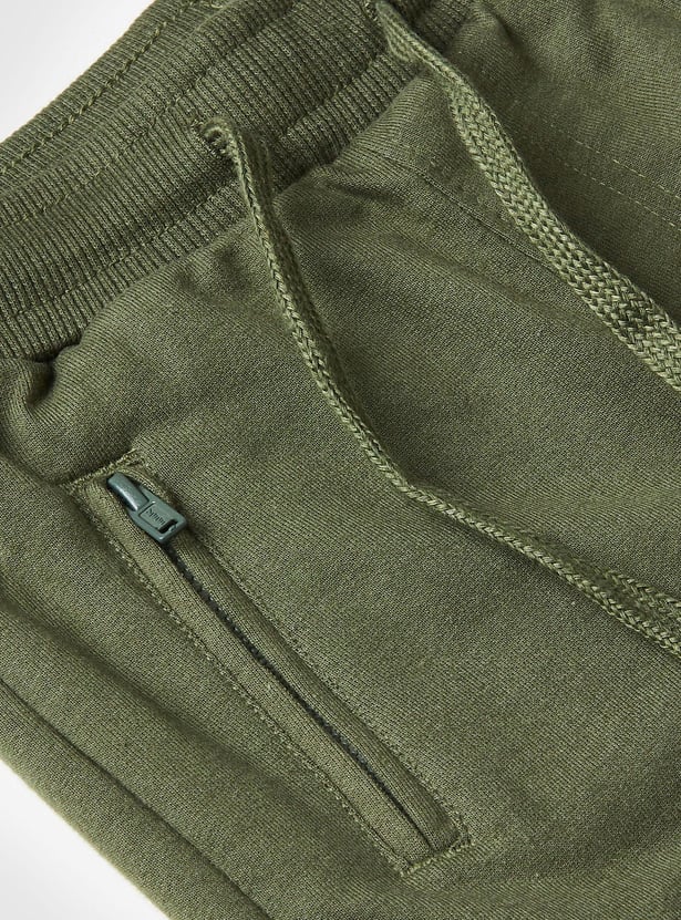 Boys Solid Drawstring Joggers
