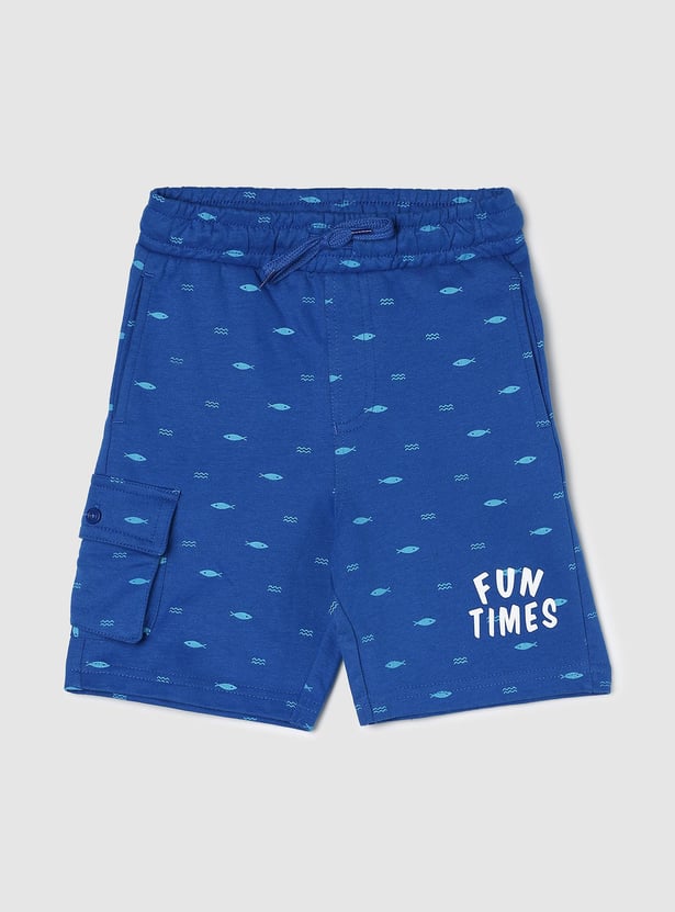 Boys Printed Drawstring Shorts
