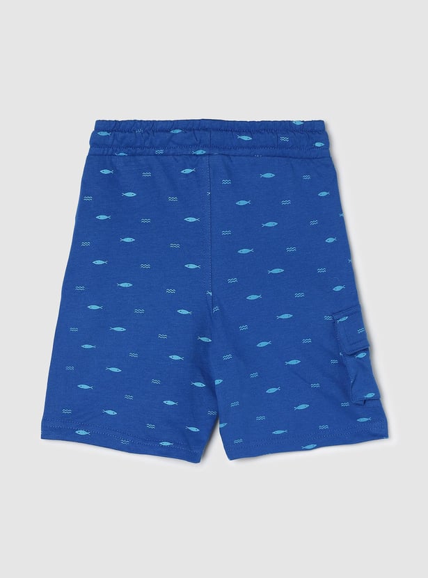 Boys Printed Drawstring Shorts
