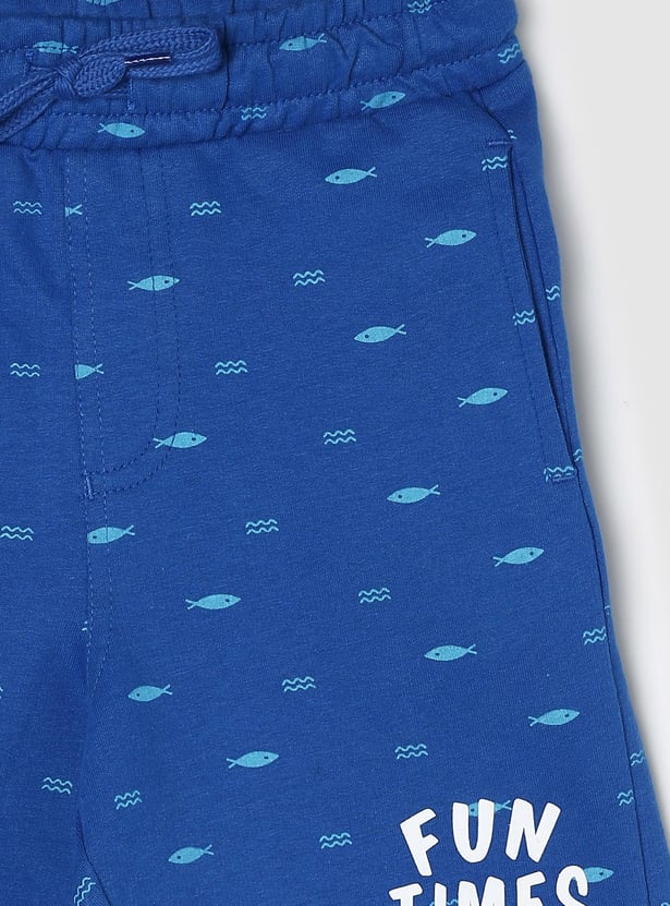 Boys Printed Drawstring Shorts