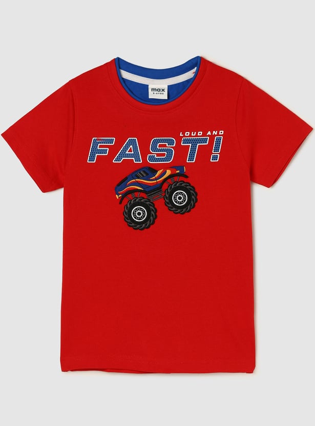 Boys Graphic Printed Knit T-shirt