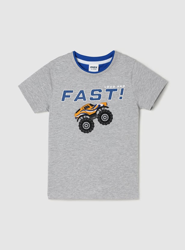 Boys Graphic Printed Knit T-shirt