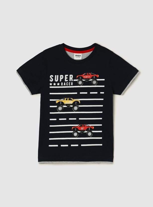 Boys Graphic Printed Knit T-shirt