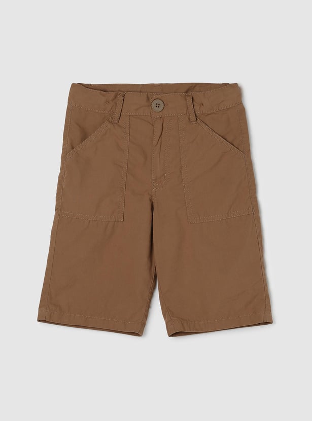 Boys Logo-Patch Bermuda Shorts main image 0
