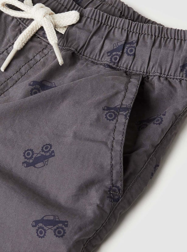 Boys Printed Cotton Joggers