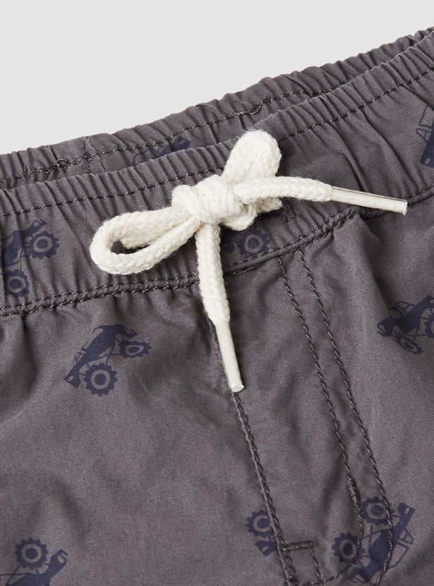 Boys Printed Cotton Joggers
