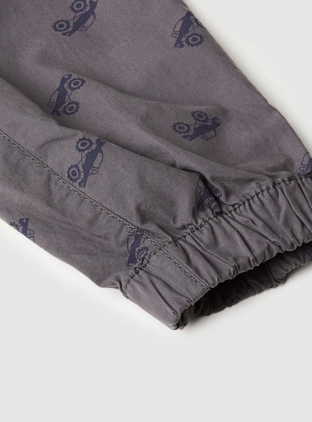 Boys Printed Cotton Joggers
