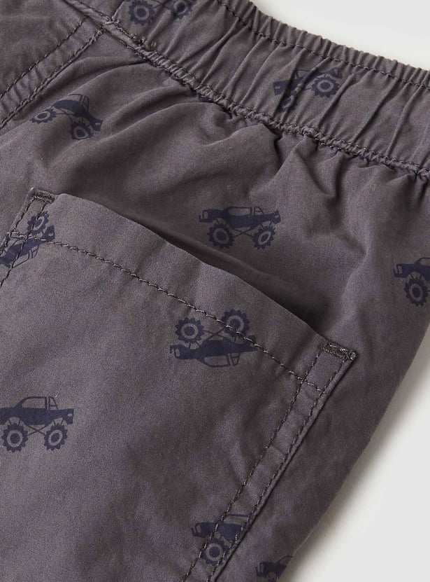 Boys Printed Cotton Joggers