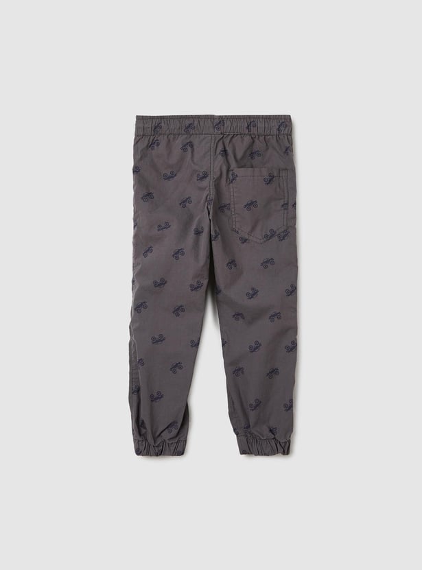 Boys Printed Cotton Joggers