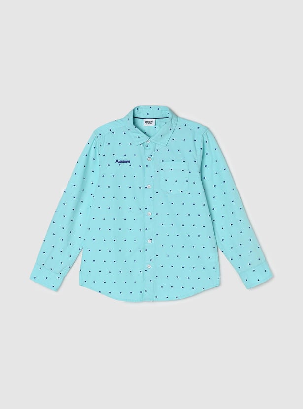 Boys Printed Full Sleeves Casual Shirt