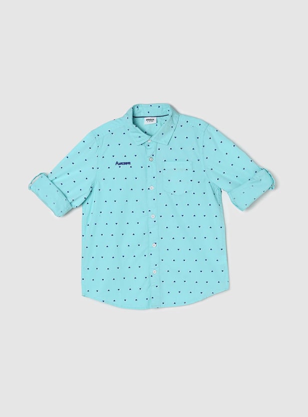 Boys Printed Full Sleeves Casual Shirt