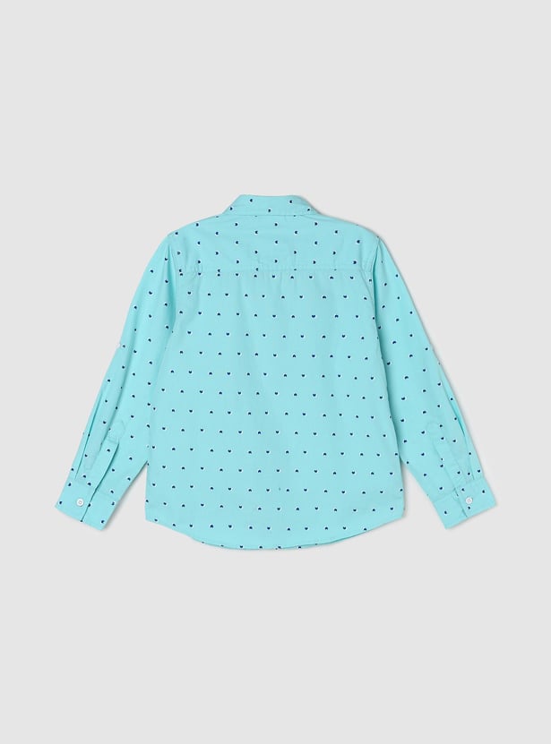 Boys Printed Full Sleeves Casual Shirt