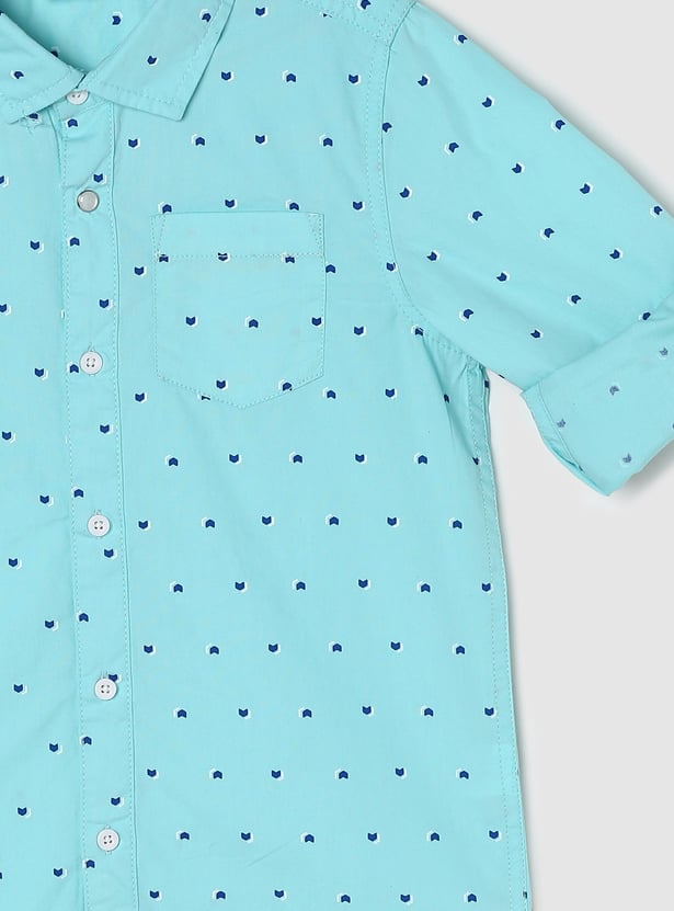 Boys Printed Full Sleeves Casual Shirt