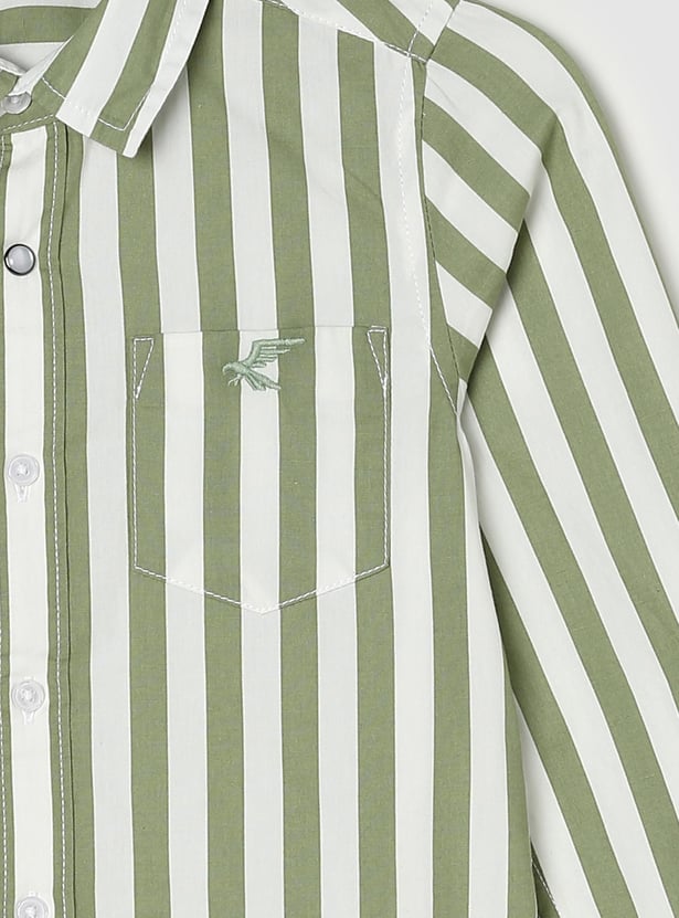 Boys Striped Long Sleeve Shirt