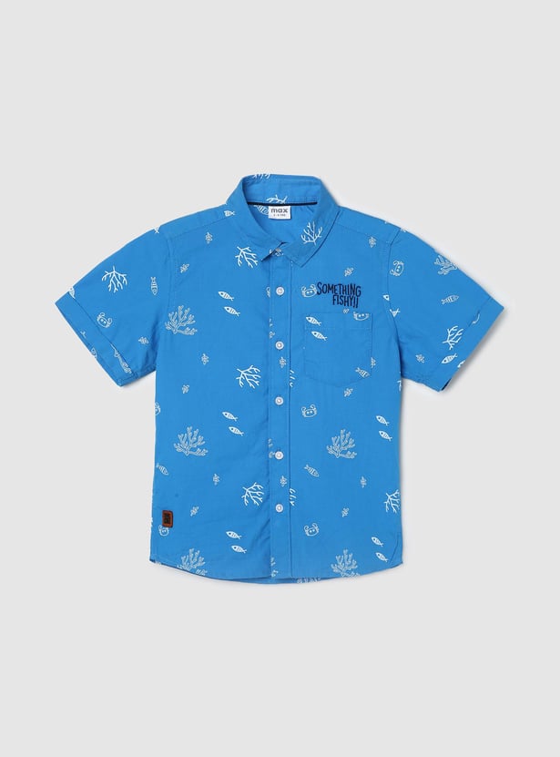 Boys Printed Short Sleeve Shirt