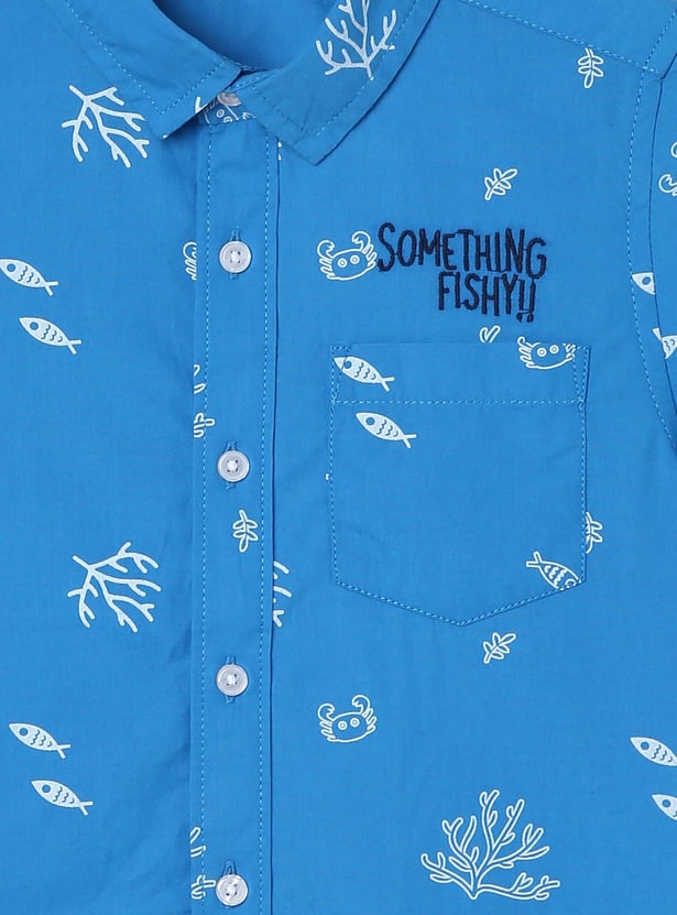 Boys Printed Short Sleeve Shirt