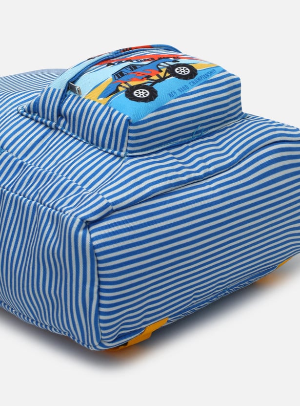 Boys Striped Zip-Closure Backpack