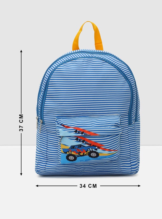 Boys Striped Zip-Closure Backpack