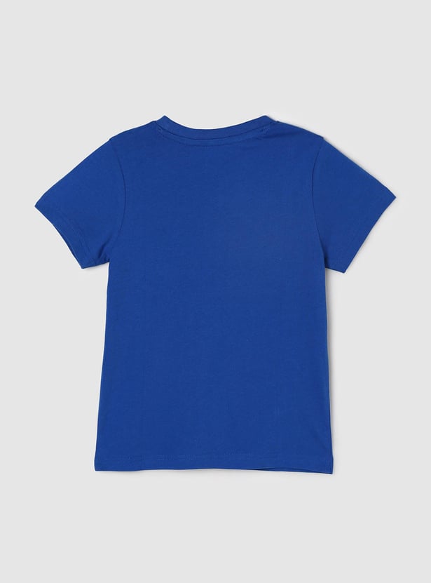 Boys Typographic Print Crew Neck T-Shirt