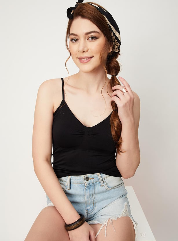 Women Ruched Seam-Free Padded Camisole
