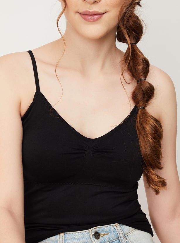 Women Ruched Seam-Free Padded Camisole
