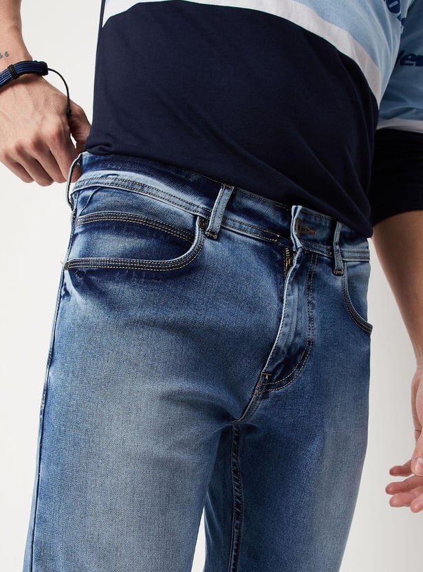 Men Washed Skinny Fit Jeans