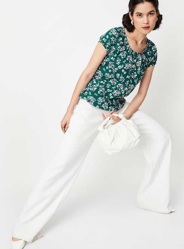 Women Printed Blouson Top