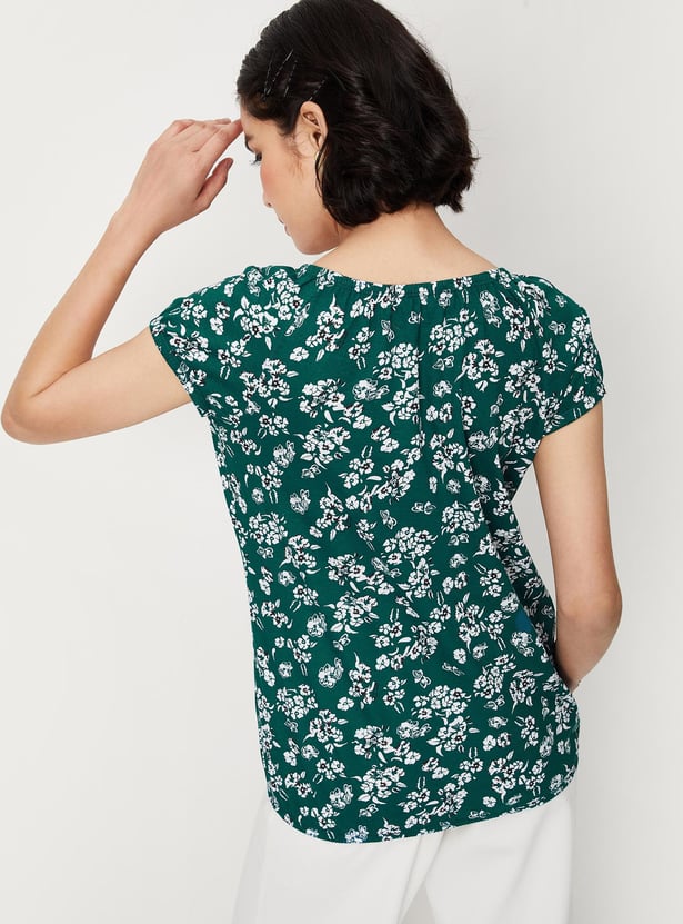 Women Printed Blouson Top