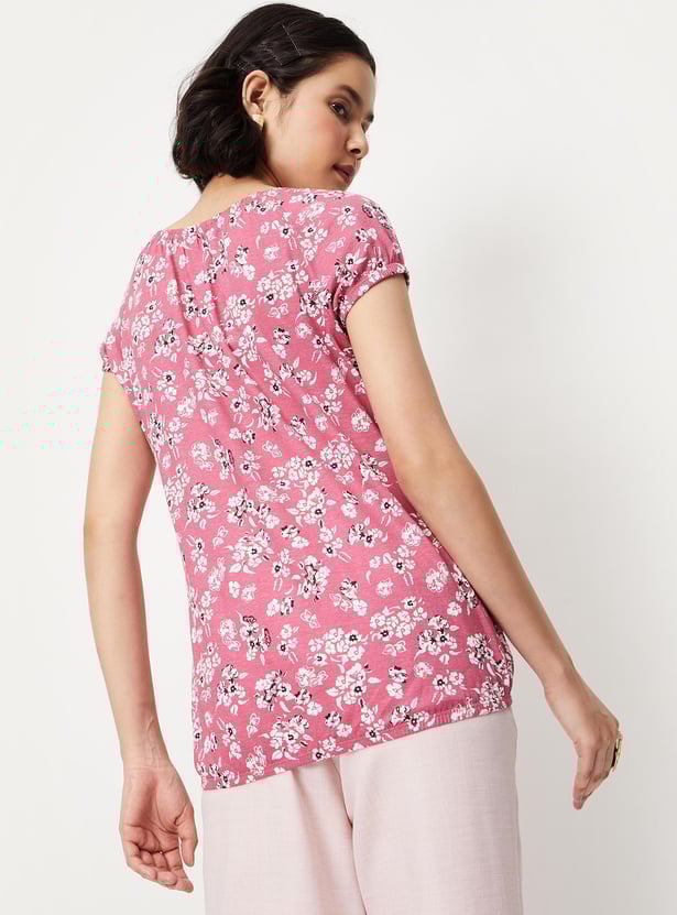 Women Printed Blouson Top
