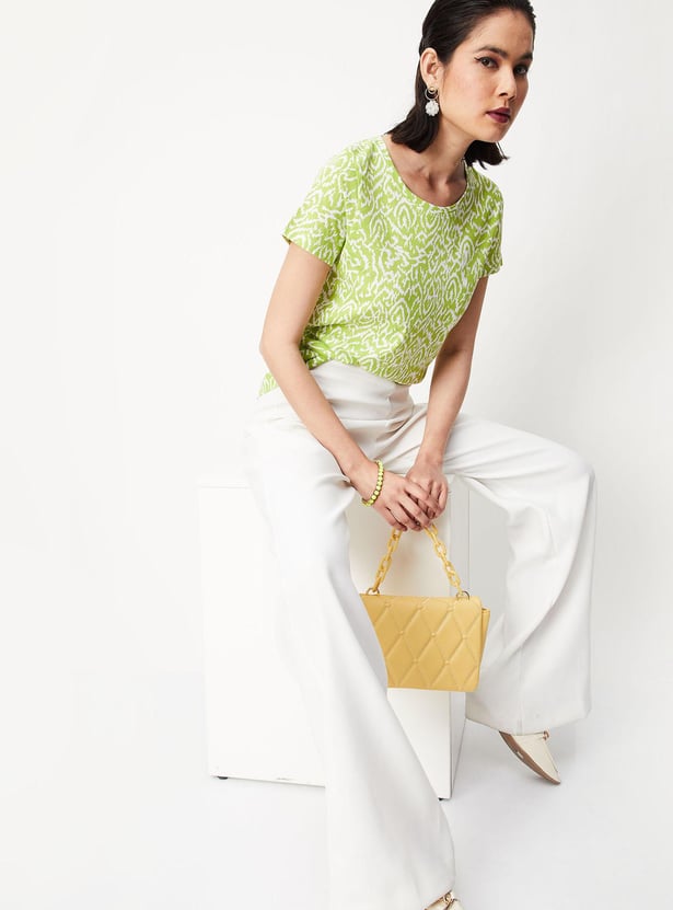 Women Printed Round Neck T-shirt