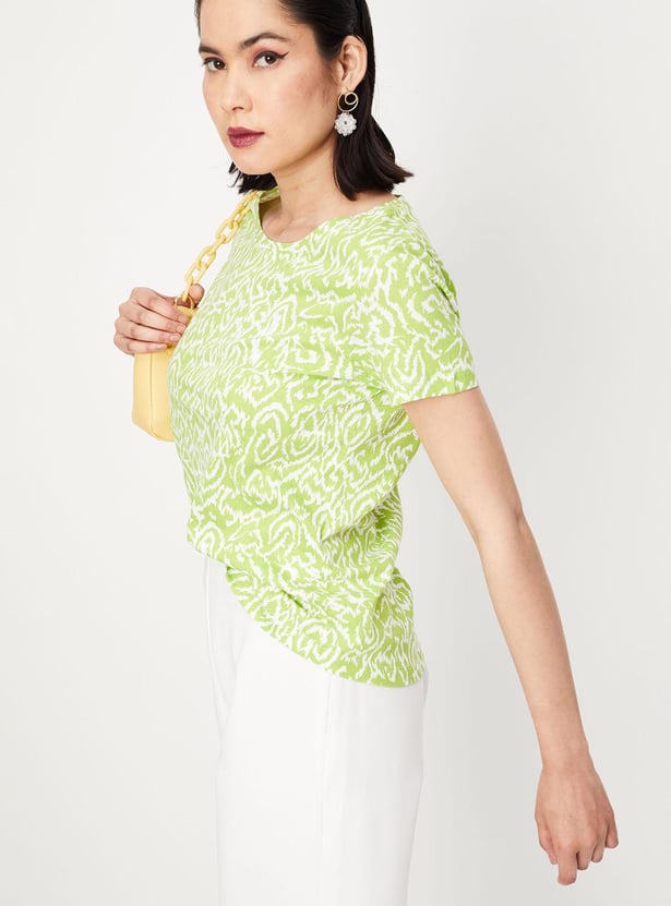 Women Printed Round Neck T-shirt