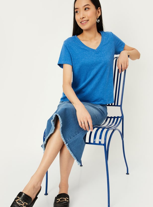 Women Heathered T-shirt