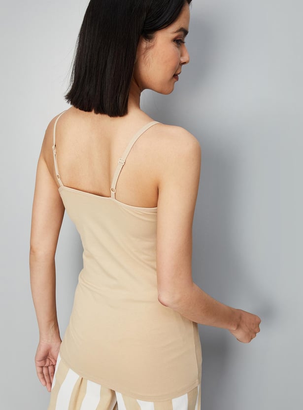 Women Solid Long Camisole