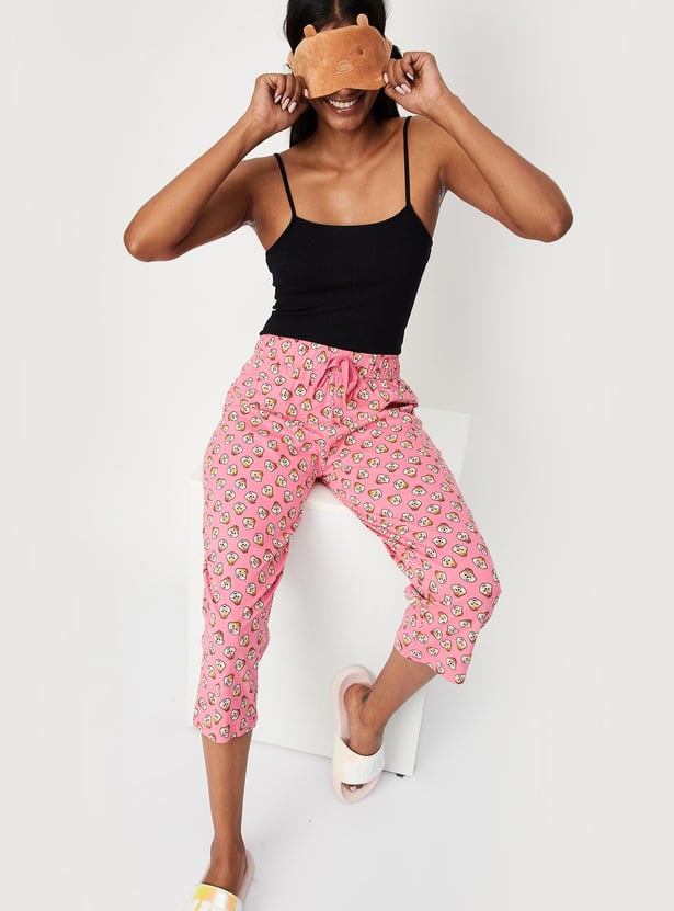 Women Chipmunk Print Capris