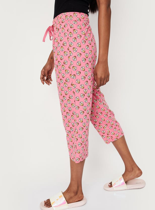 Women Chipmunk Print Capris