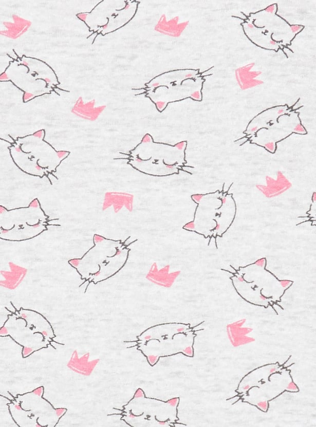 Women Animal Printed Shirt and Elasticated Pyjamas