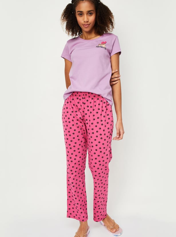 Women Printed PJ Set