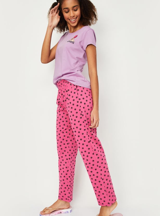 Women Printed PJ Set