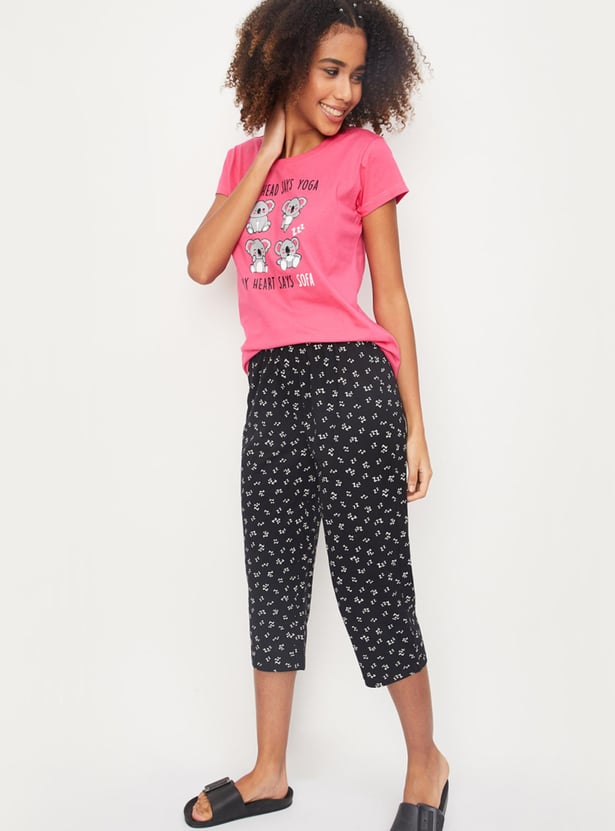 Women Printed Capri Set