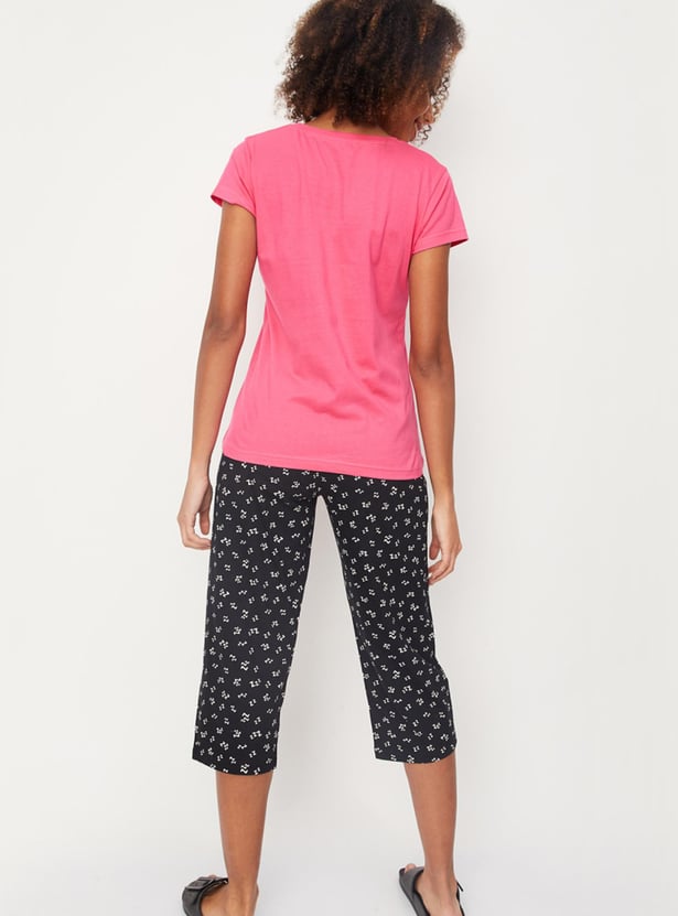 Women Printed Capri Set