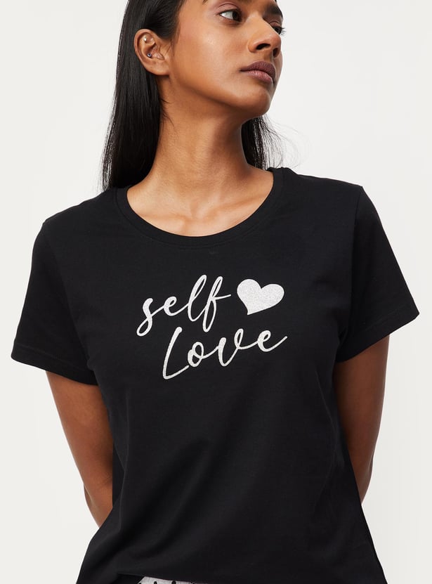Women Printed Top and Pyjamas