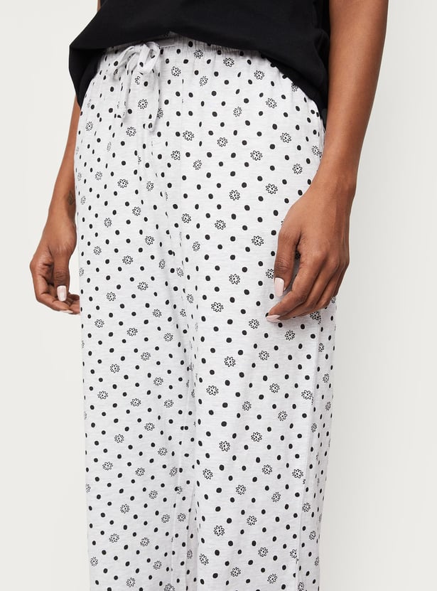 Women Printed Top and Pyjamas