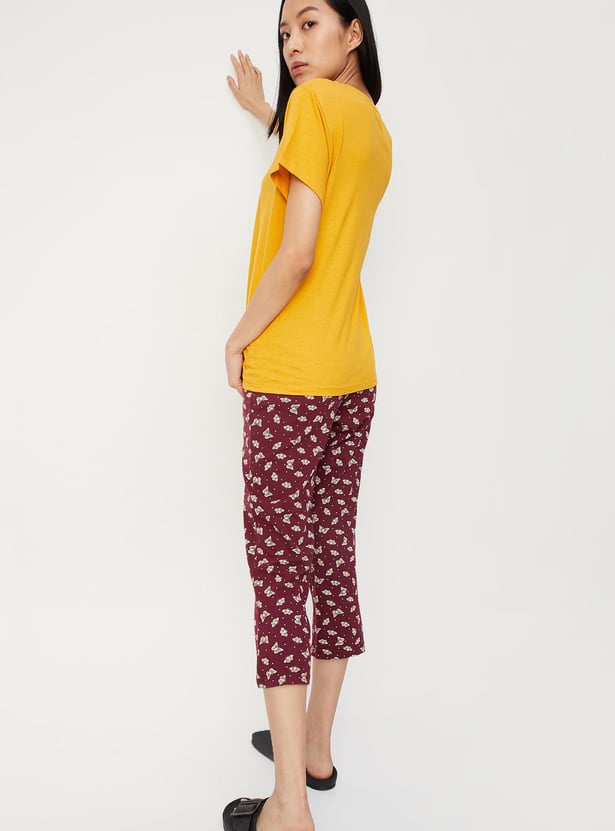 Women Printed Capri Set