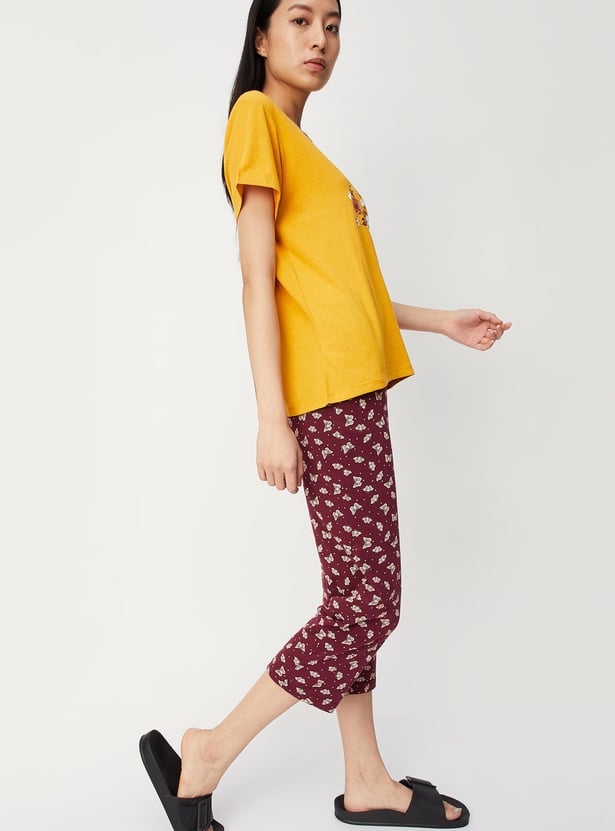 Women Printed Capri Set