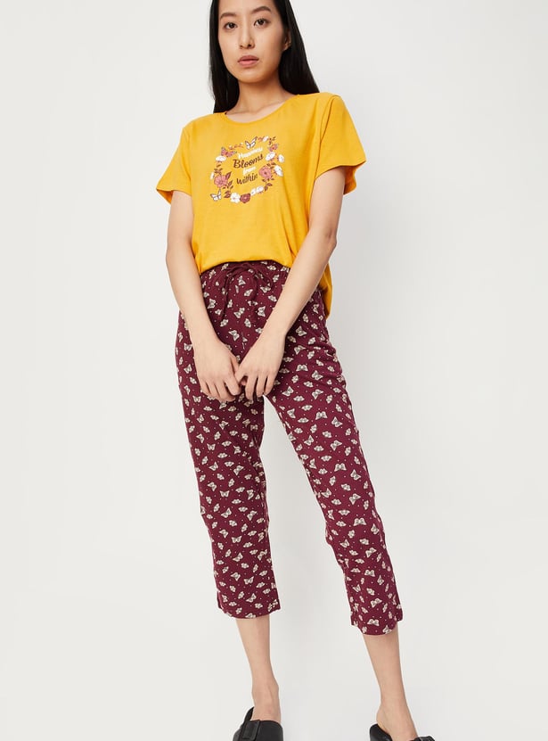 Women Printed Capri Set