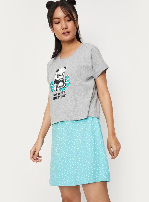 Women Printed Layered Chemise