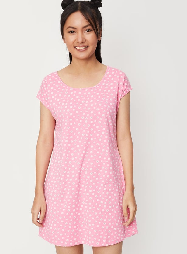 Women Assorted Print Chemise - Pack of 2