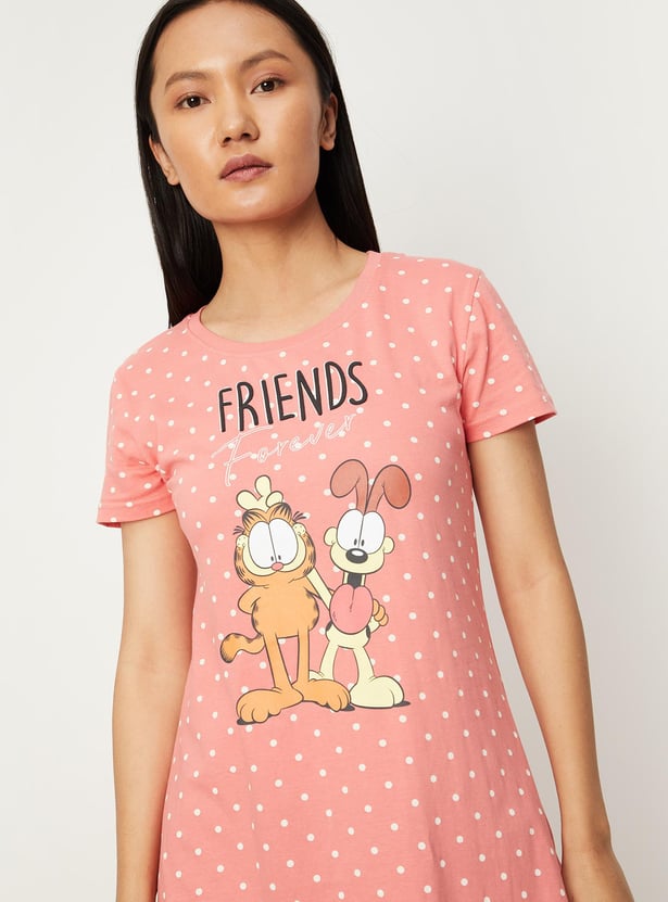 Women Garfield Printed Chemise