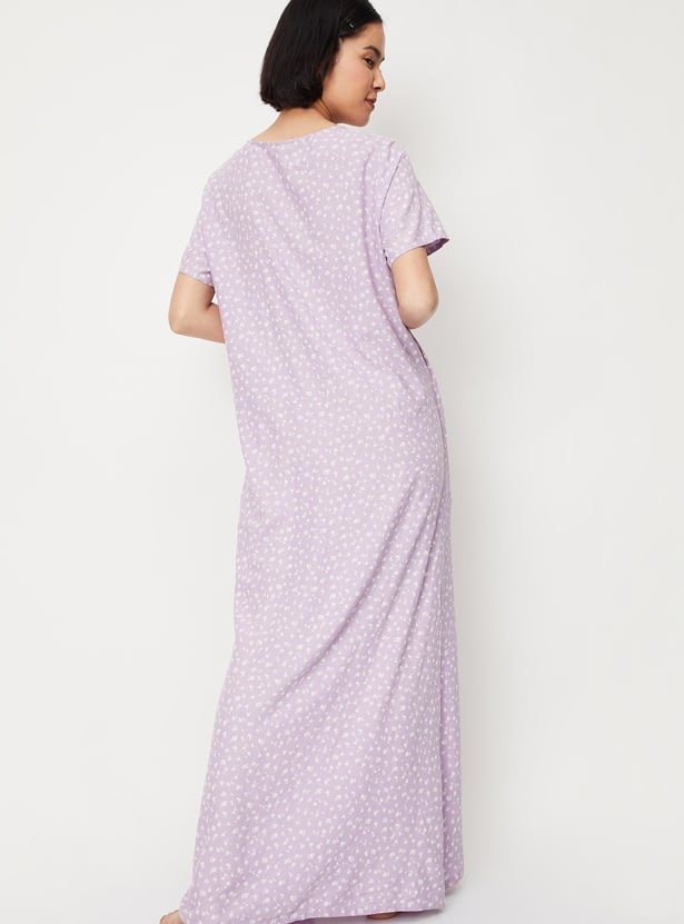 Women Floral Printed Nightgown